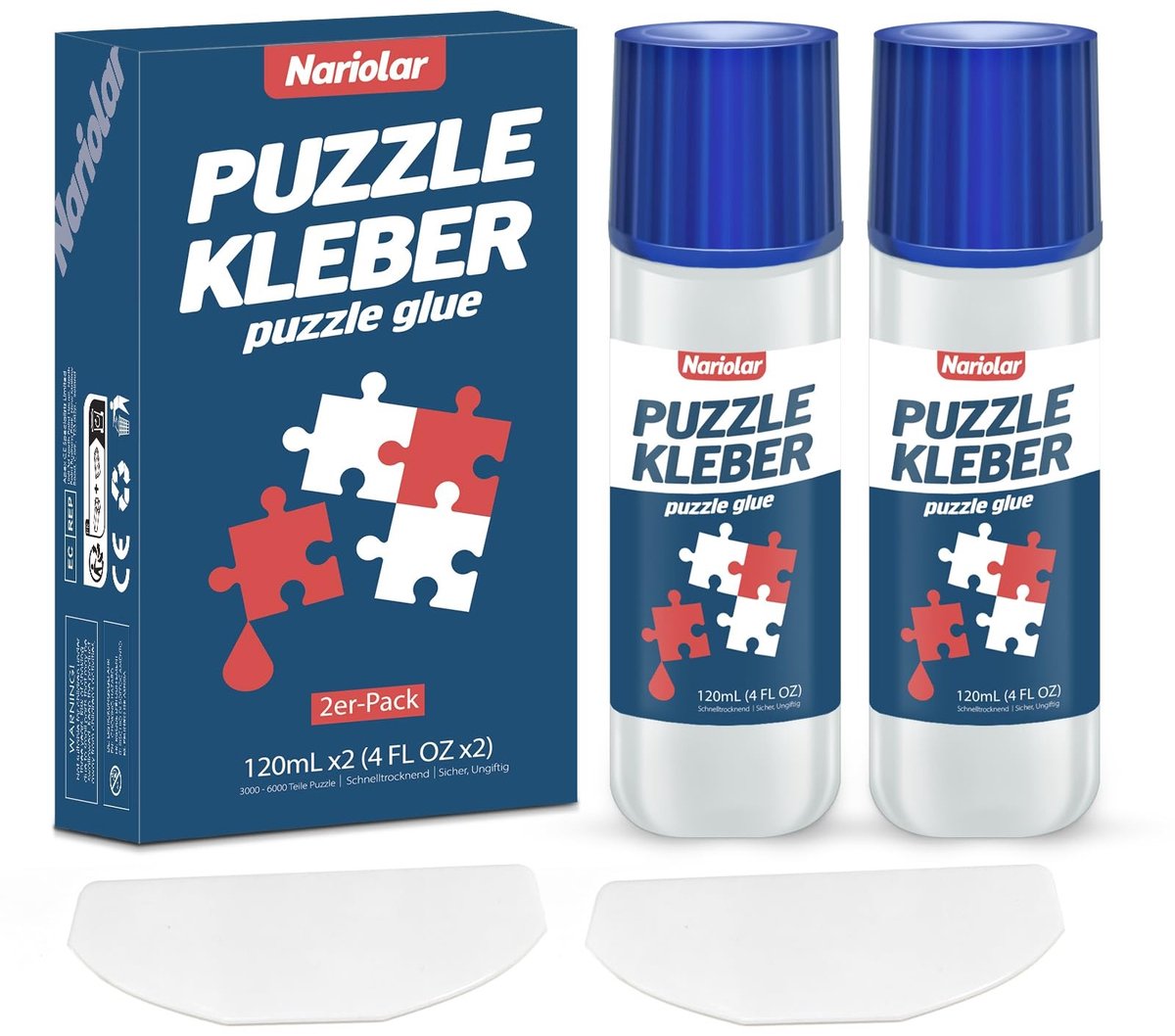 SolidKeus - 2 x Puzzle Lijm met Applicator, 240 ml voor Decoratie