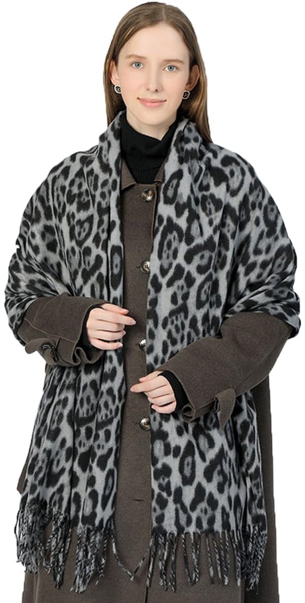 SolidKeus - XXL Dames Sjaal in Tartan Motief