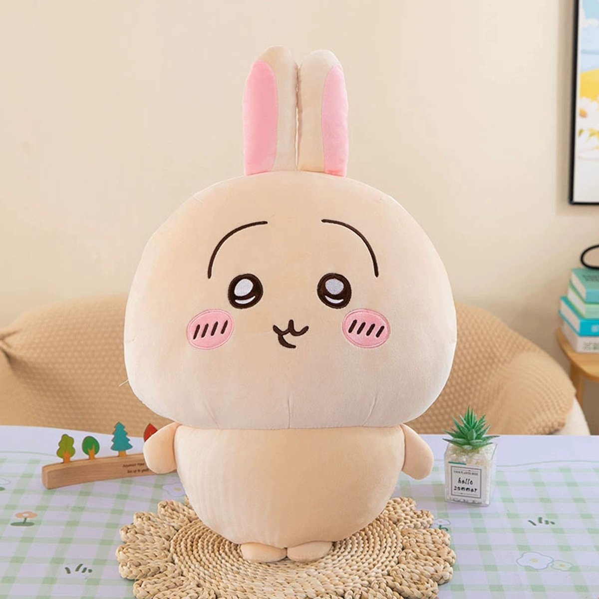 casalora 20-50 cm Chiikawa pluche speelgoed — Elastisch pluche speelgoed — Rekbare fleece stof — Schattig konijnenknuffel — Super schattig pluche speelgoed