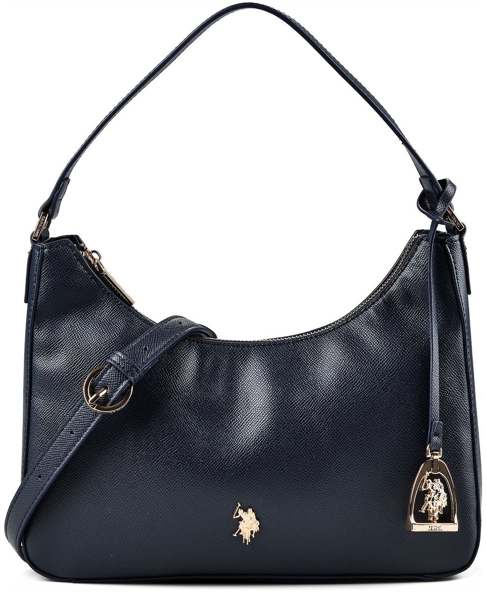 U.S. POLO ASSN. schoudertas Jones Hobo Bag Navy donkerblauw