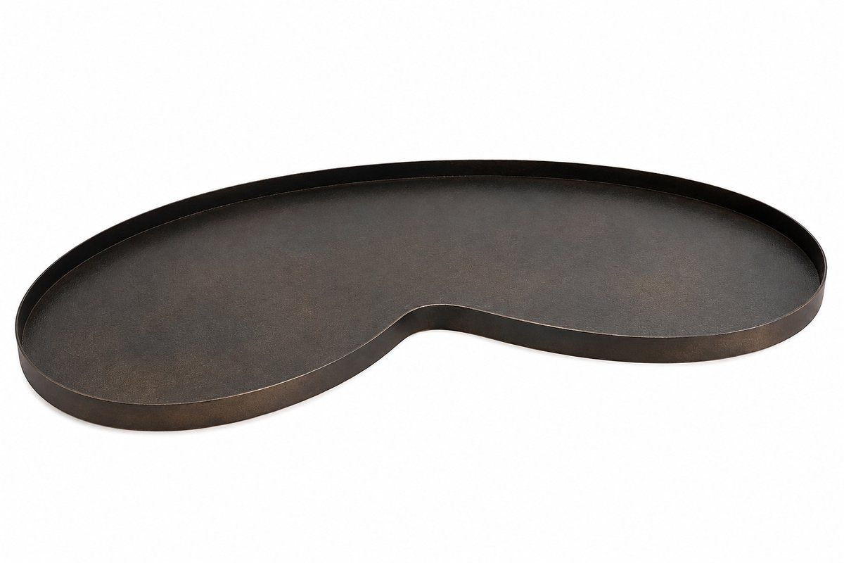Vase The World Dienblad Villeta M Bronze L67,5 x B36 x H2 cm - Metalen Decoratiedienblad - Organische Vorm - Woondecoratie