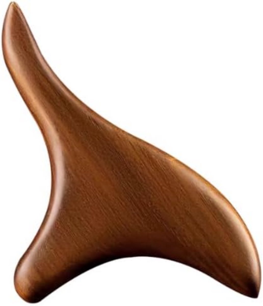 1 stuk - Bottom Foot Massager - Geschikt voor het schrapen van de spits - Scraper - Length Stick - Geschikt voor de massage ontspannen - Sandalhout driehoekige spits - bruin