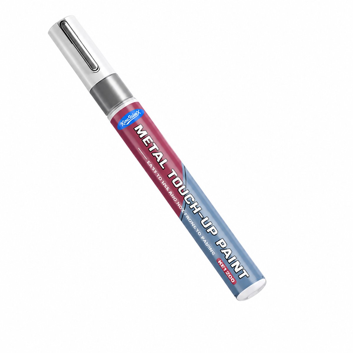 TLVX Metaal Lak Reparatiepen Zilver – Kras- en Beschadiging Herstel Zilver/Grijs Lakstift voor Kranen, Stalen Deuren, Sanitair, Auto, Fiets, Fat bike, Motor en overige Metalen Oppervlakken – Metaal Touch-Up Pen Silver – 1 stuks