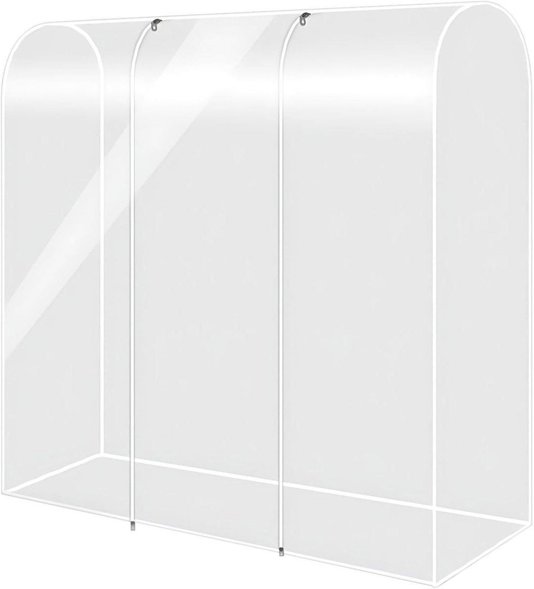 Transparante Beschermhoes voor Kleding, PEVA Kledingstandaard Hoes, Stofdicht en Waterafstotend (150 × 50 × 150 cm) - Ideaal voor Kledingbescherming en Opslag