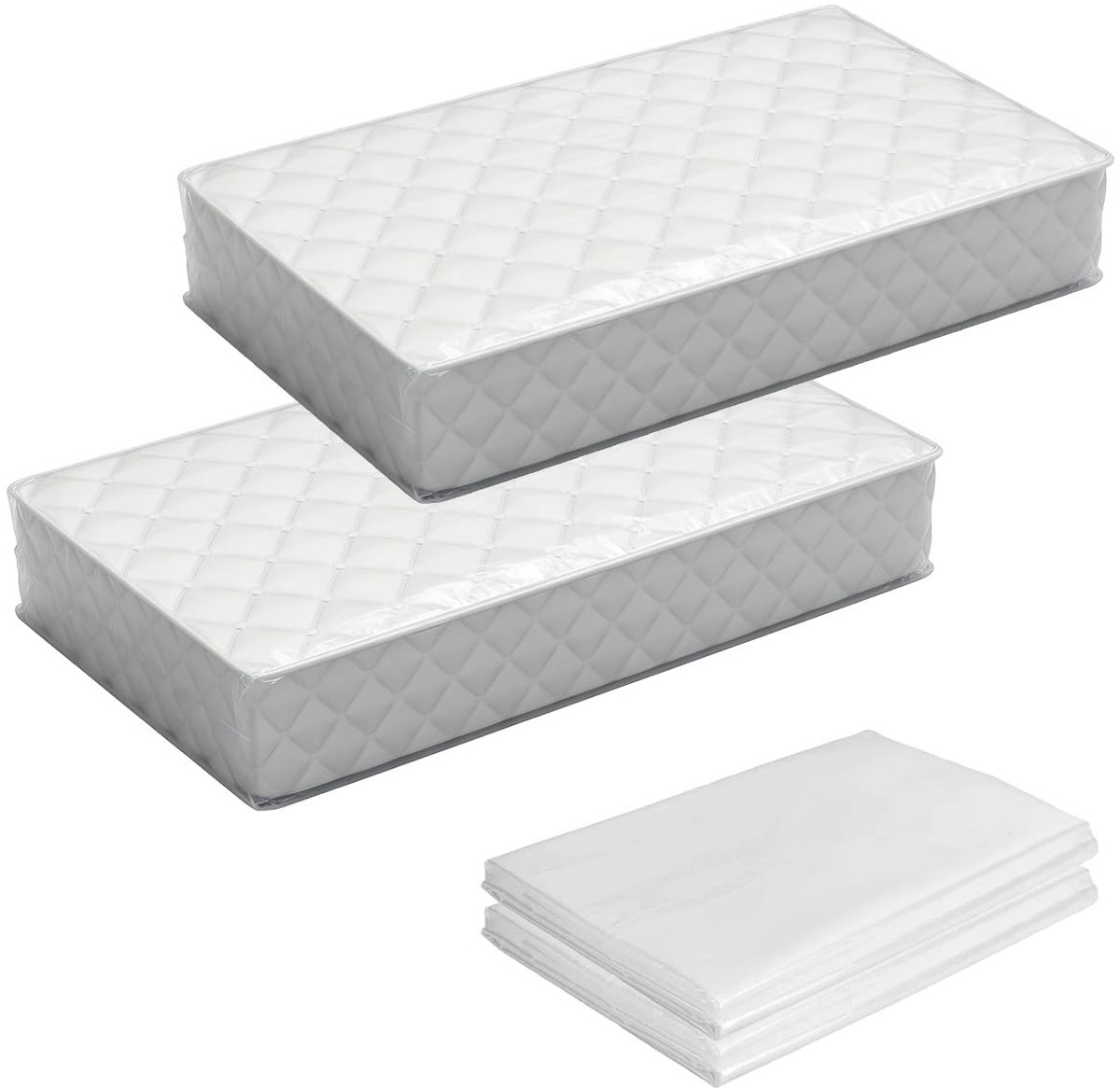 SolidKeus - 2 Stuks Waterdichte Matrasbeschermers voor Opslag en Verhuizing