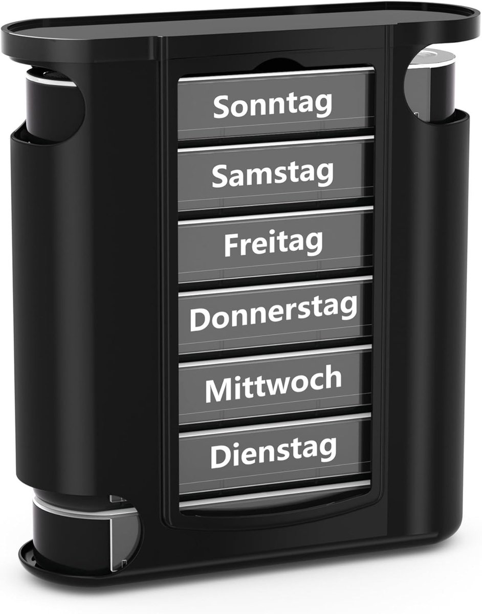 7-Daagse Tablettenbox met 4 Compartimenten voor Ochtend, Middag, Avond en Nacht - Medicijnbox, Pillendoos, Organiser voor Supplementen en Tabletten