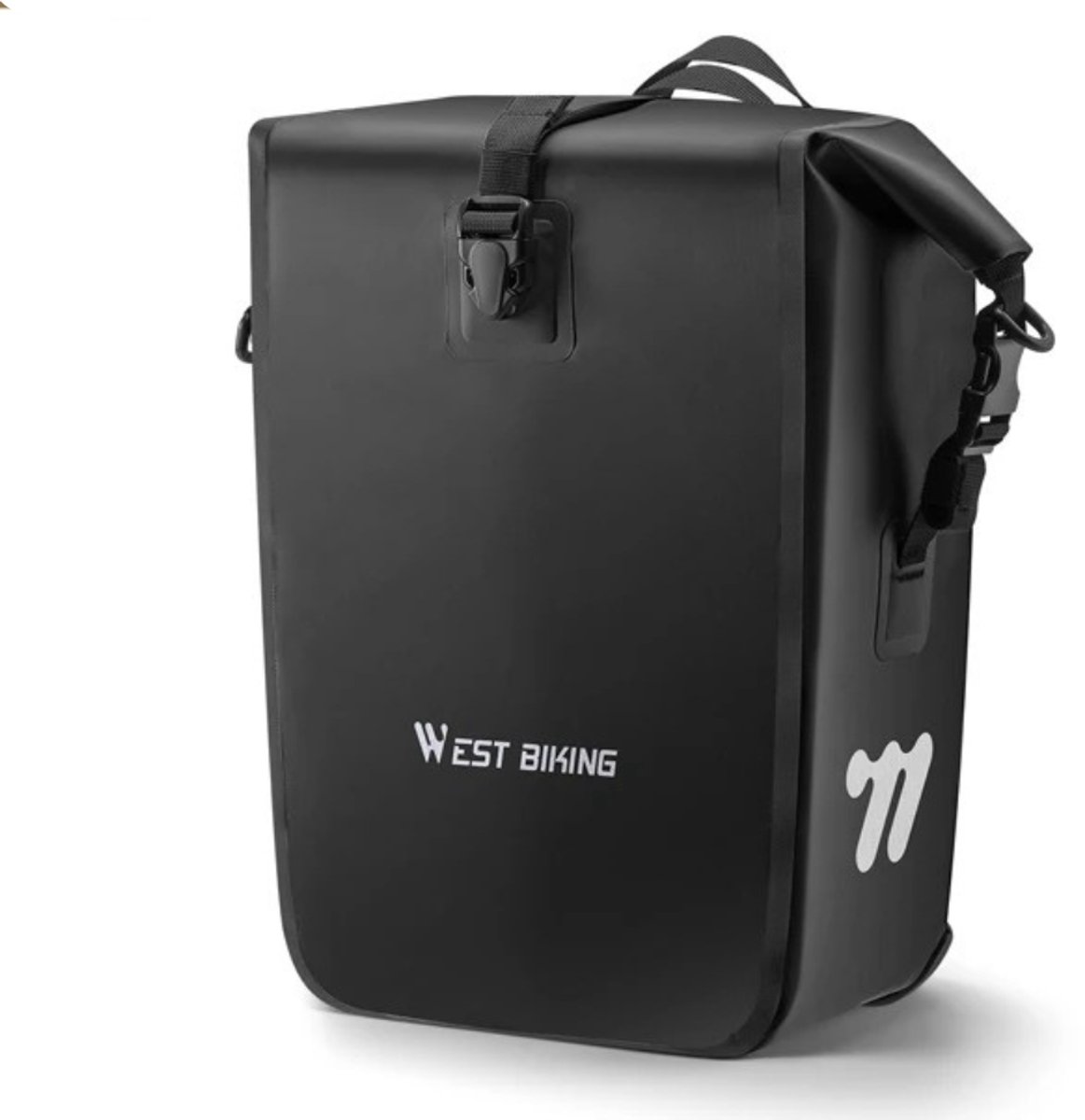 West Biking - Enkele Fietstas - Waterafstotend & Slijtvast - Met Anti-Slip Frame & Ontluchtingsventiel - Grote Capaciteit - 18L tot 28L - Zwart