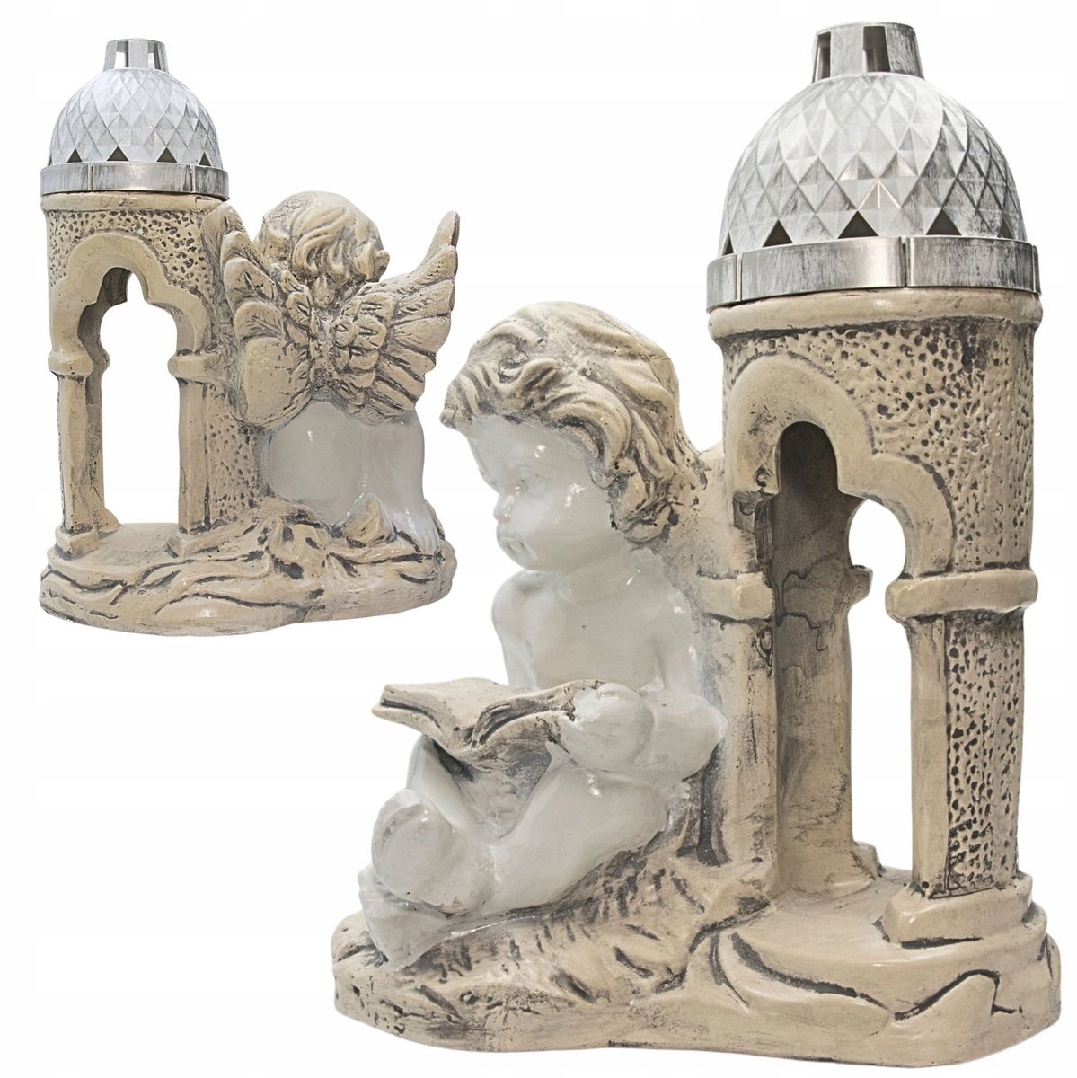 Grote Gipsen Engel Grafdecoratie - Merkloos