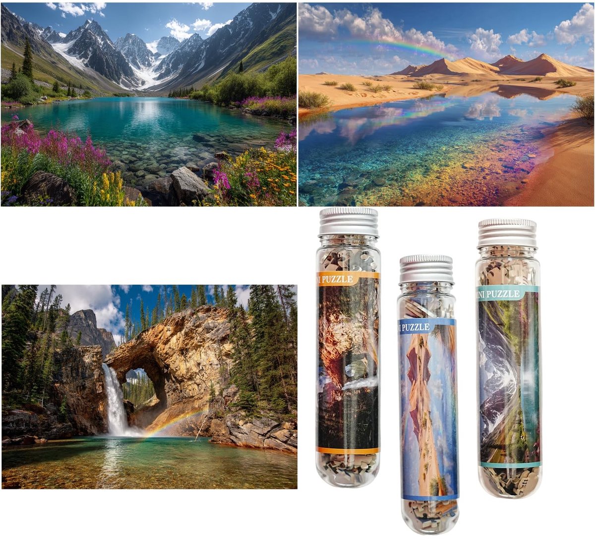 SolidKeus - Uitdagende Mini Puzzels voor Volwassenen, 150 Stukjes, 3-Pack