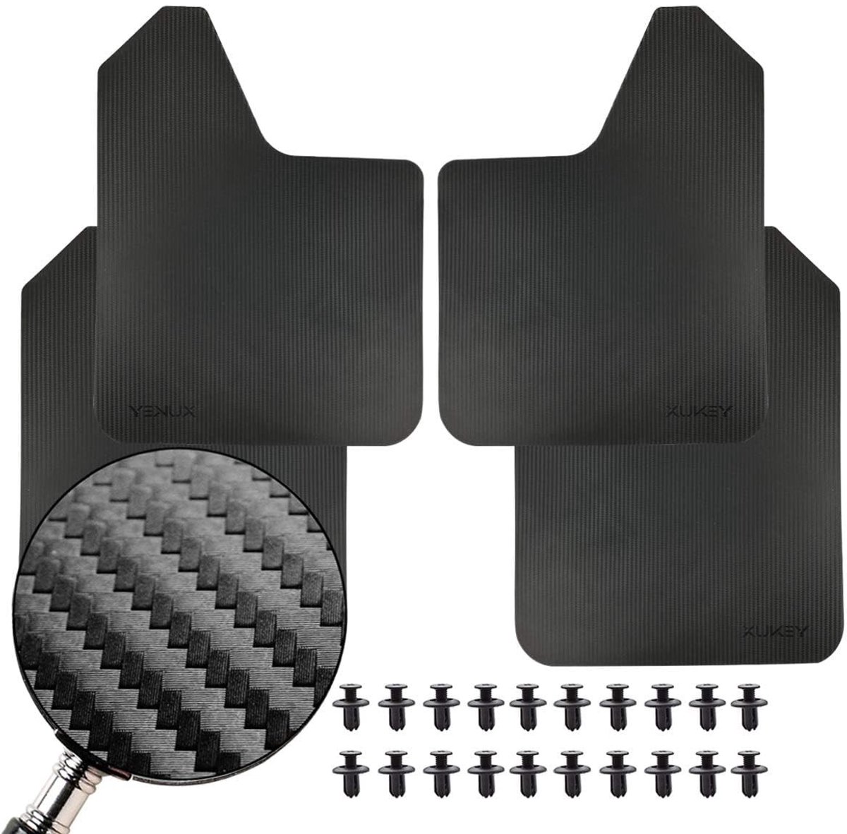 SolidKeus - Universele Racing Sport Modderflappen in Carbon Fiber Look