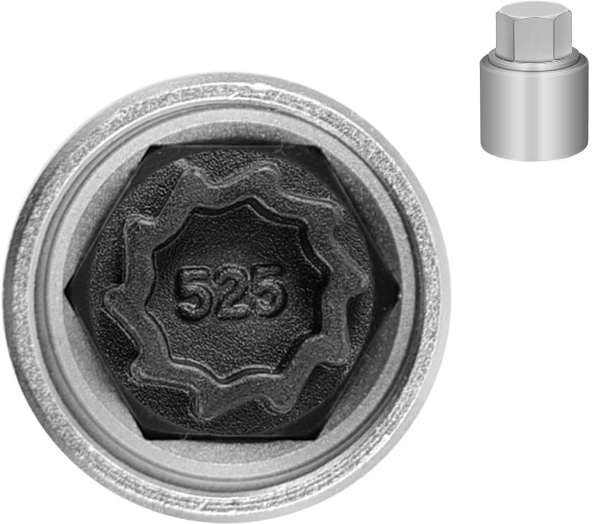 SolidKeus - Wielborgmoer Sleutel voor VW, OD 28 mm - ID 25 mm, Anti-Diefstal
