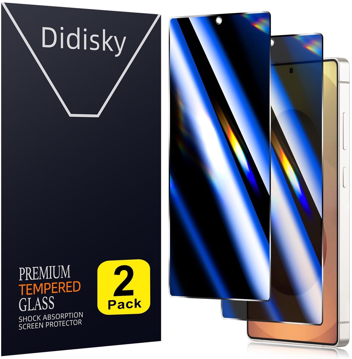 SolidKeus - 2 Stuks Privacy Screen Protector voor Samsung Galaxy S25 Ultra 6.9"