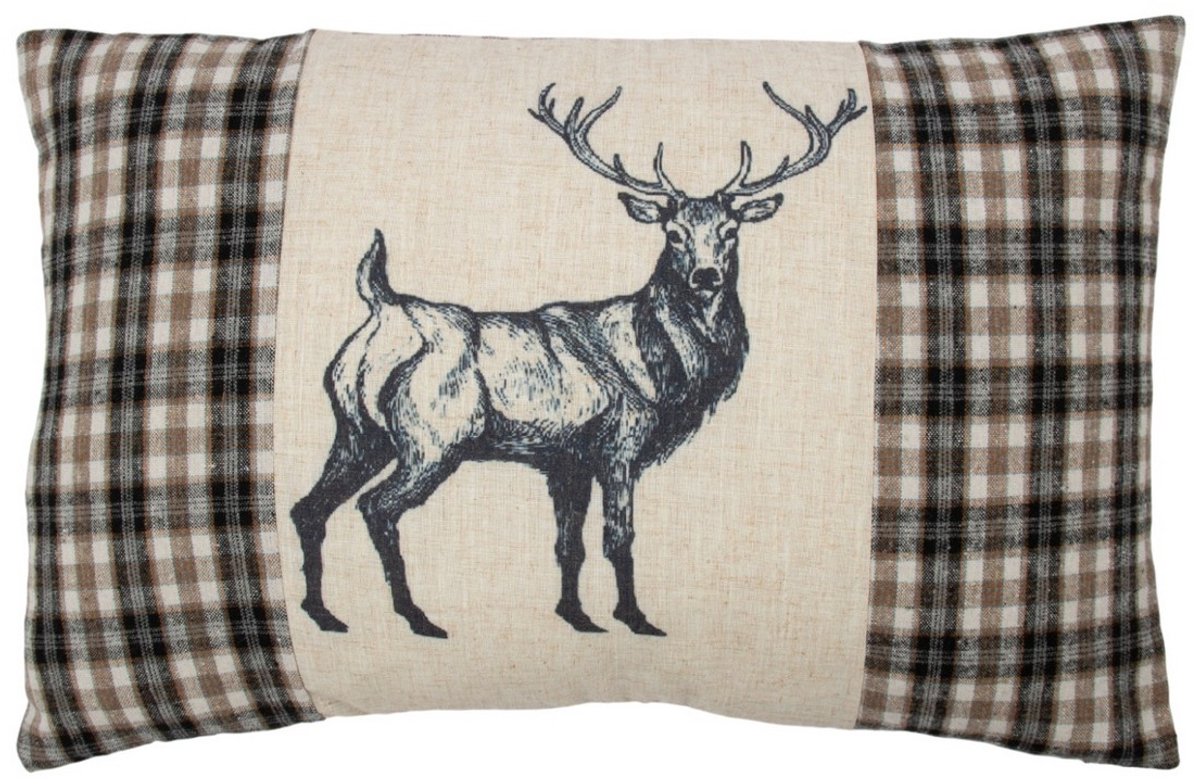 Cushion Check deer grey 40x60cm