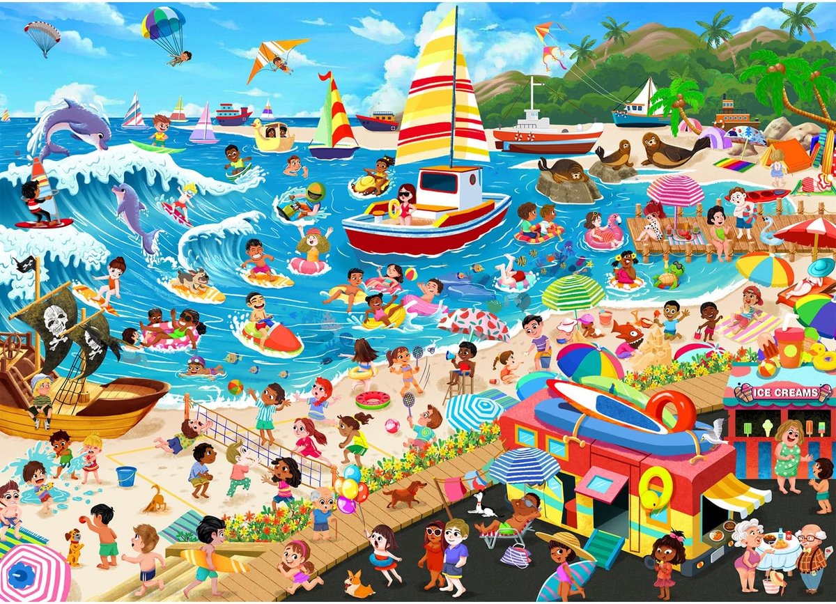 SolidKeus - 1000 Delen Puzzel met Amusement Park Motief voor Volwassenen