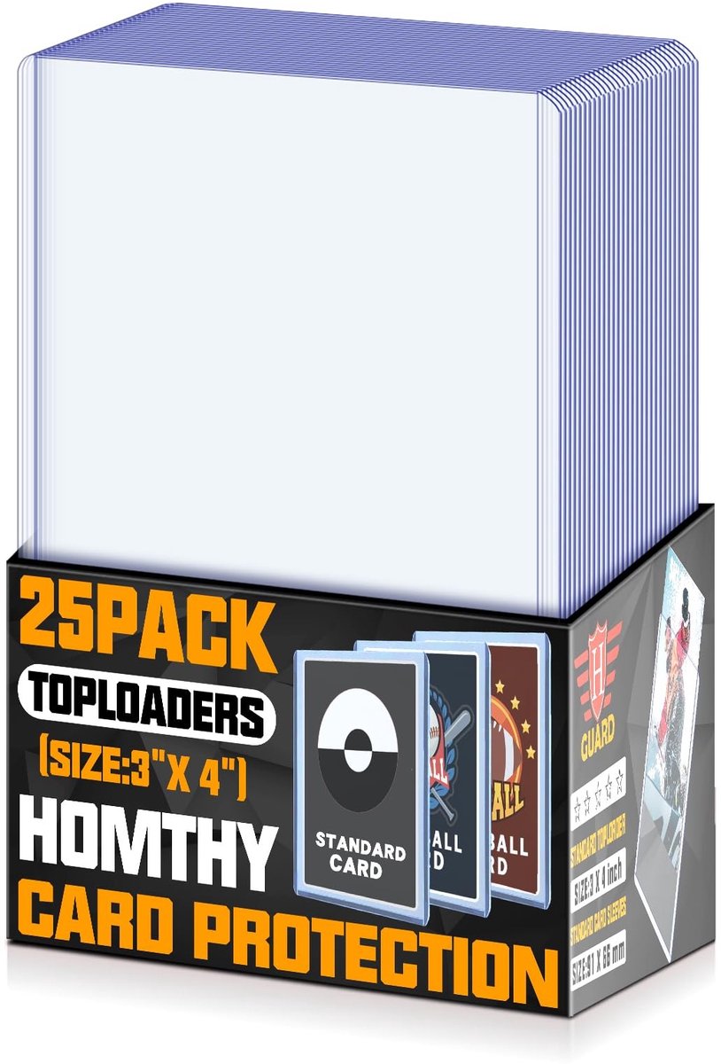 SolidKeus - Set van 25 Hard Plastic Toploaders voor Trading Cards