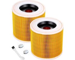 Set van twee filters Geschikt voor Kärcher stofzuigers WD3 Premium, WD2, WD3P, MV2 en MV3 – Vervangingsfilter WD3 – 6 414-552 0