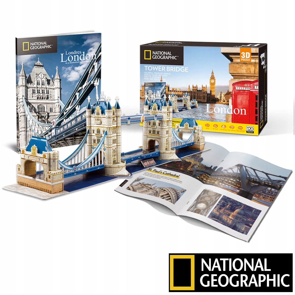 National Geographic 3D Puzzel 120 Stukken Tower Bridge Londen