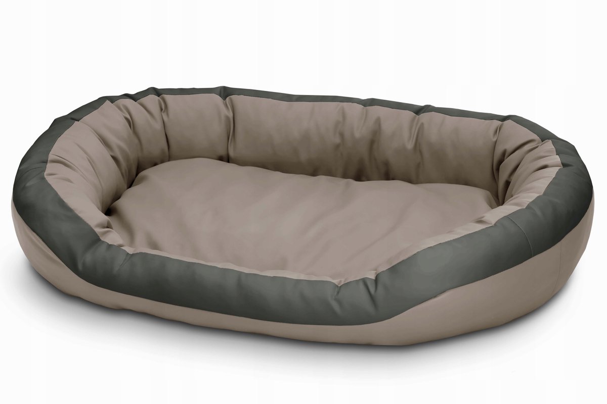 Luxe Hondenkussen - Groot (110x80cm) - Beige Eco-leer