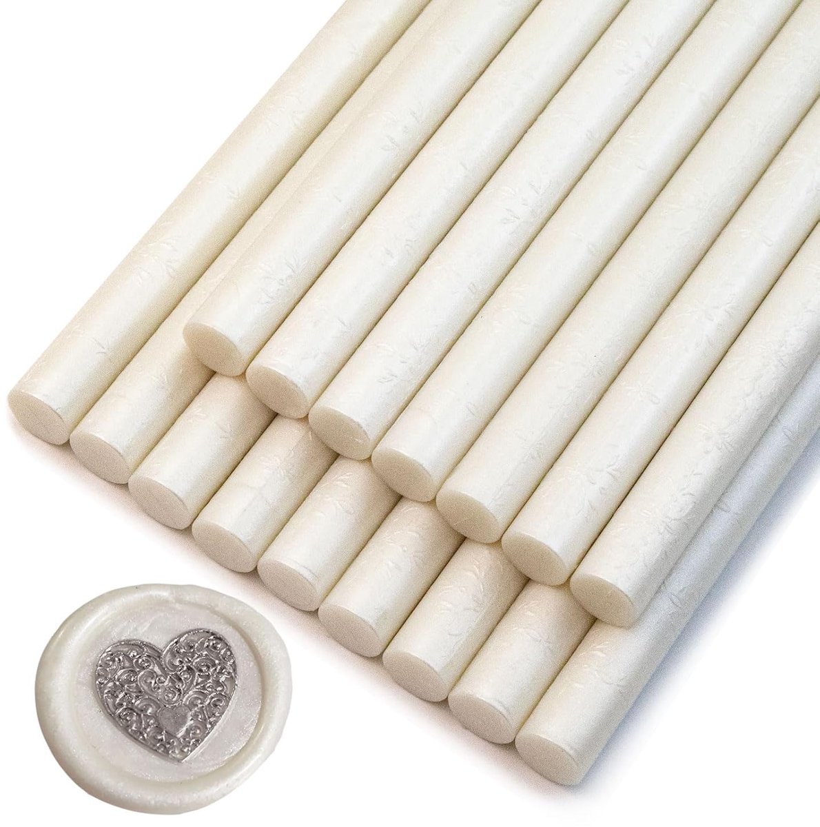 Stick, Ioggtser 16 stuks lijmpistool waszegelsticks voor waszegelstempel, verzegelende wassticks voor huwelijksuitnodigingen, kaarten, enveloppen(Pearl White)