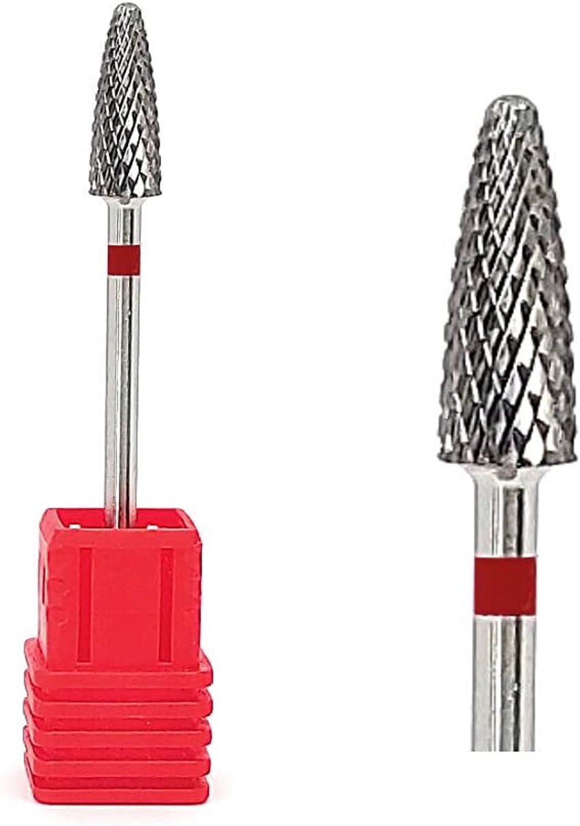 Nails Wolfraamcarbide frees voor nageldraaier, manicure, pedicure, nagellak, acrylnagels en gelnagels, maïs/piramidevorm (fijne korrel)