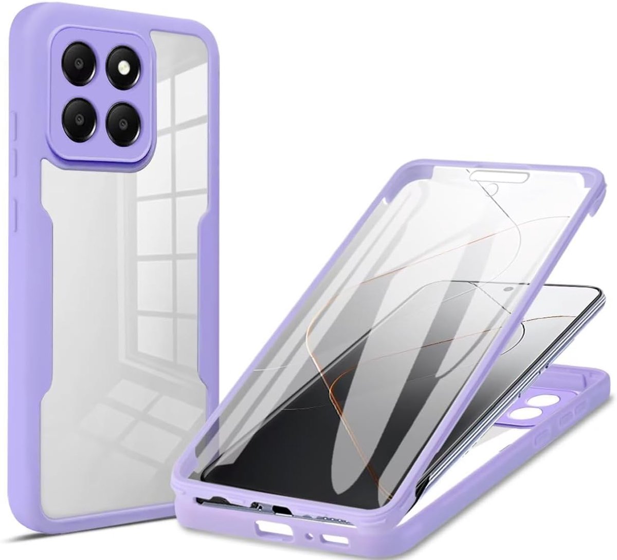 Hoesje voor de Xiaomi 17, volledige bescherming, schokbestendig, slim fit hoes met ingebouwde schermbeschermer, stevige bescherming, paars