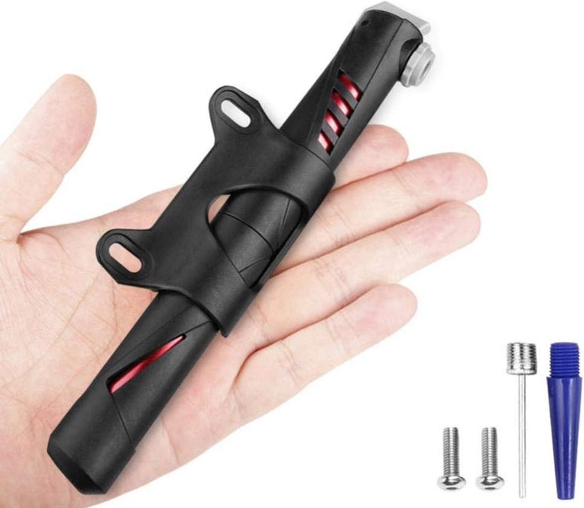 Pomp Elektrische Pompnew Fiets Mini Fietspomp Aluminium Fiets Handmatige Luchtpomp Sferische Band Inflator Mountainbike Mountain Road Fiets Pomp-Zwart