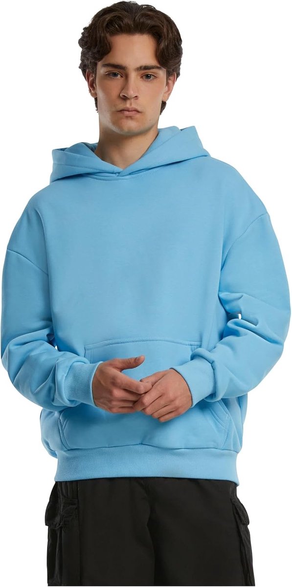 Classics Herentrui met capuchon, ultra heavy oversized hoodie, casual hoodie voor mannen, oversized fit, Balticblue, XL