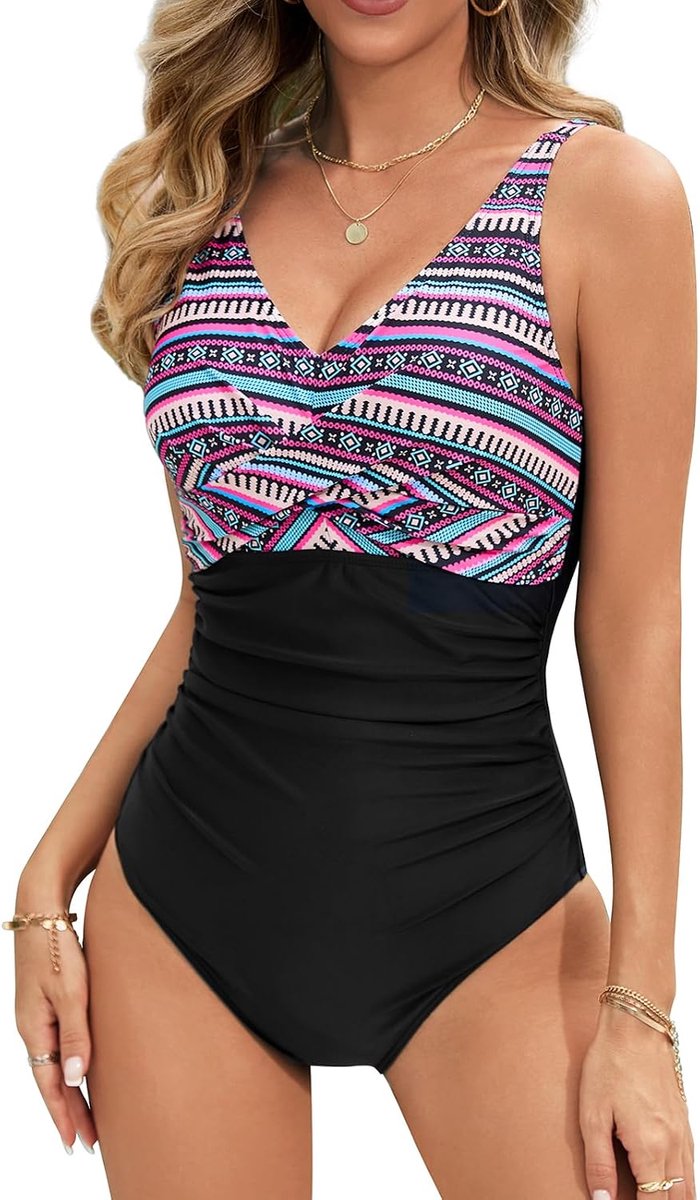 Badpak Dames Buikweg Slank Push Up Badmode V-hals Sexy Badpak Dames Modieus Monokini Maat One Piece Swimsuits