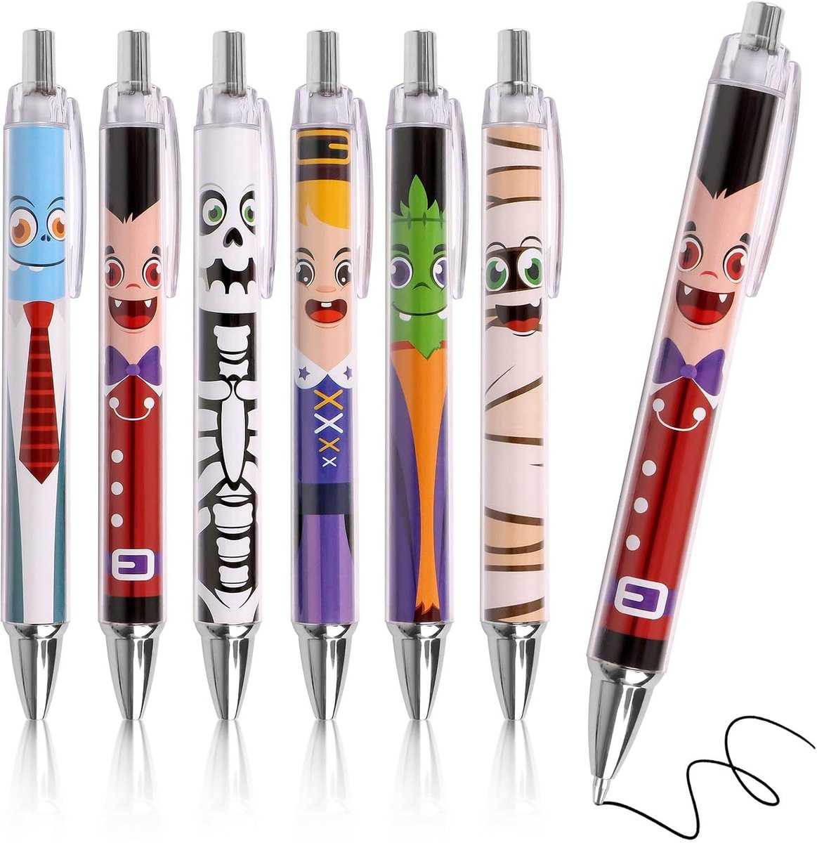 12 stuks Halloween balpen, Halloween-stiften, set voor kantoor, school, schrijfwaren, Halloween-accessoires, Halloween-cadeaus voor kinderen