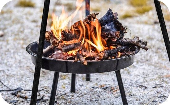 Merkloze 2-in-1 Tuinhaard en Grill met Statief — afbeelding 4