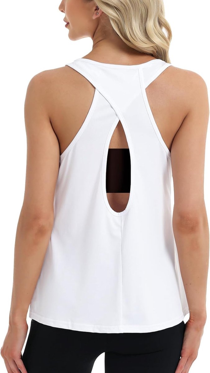 Tanktops voor dames, sport, yoga, racerback, fitness, hardlopen, workout, looptop, mouwloos, shirt, bovenstuk