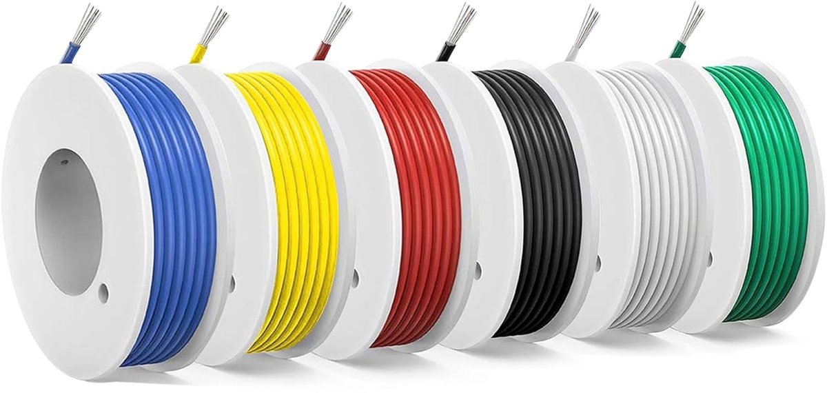 Omgoods - 28 AWG 0.08 mm² Siliconen Elektrische Kabel 12 m per Kleur