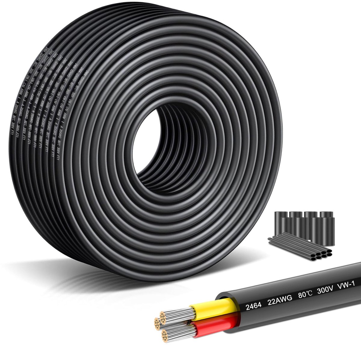 Omgoods - 22AWG 3 Draad Elektrische Kabel 15 m voor Diverse Toepassingen