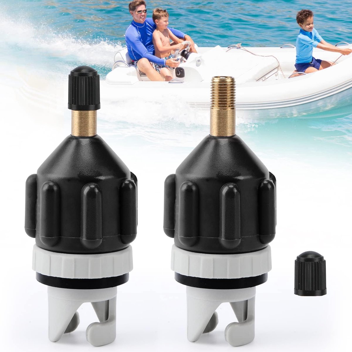 2 Stuks Opblaasbare Boot SUP-Pompadapter - Luchtpompomvormer Luchtventieladapter - Rubberbootventieladapter