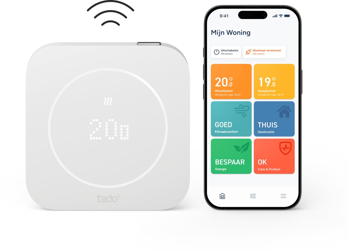 tado° Draadloze Temperatuursensor X (2e gen.) - Uitbreiding voor tado° X - Temperatuur & Luchtvochtigheid - Matter - Wit