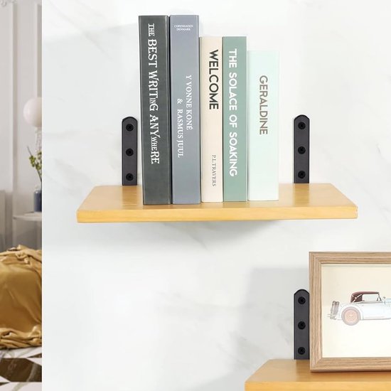 Zware Hoeksteunen voor Planken - 4 Stuks Wandmontage Steunen voor Kasten, Keuken en Kantoor - 125x75 mm — afbeelding 4