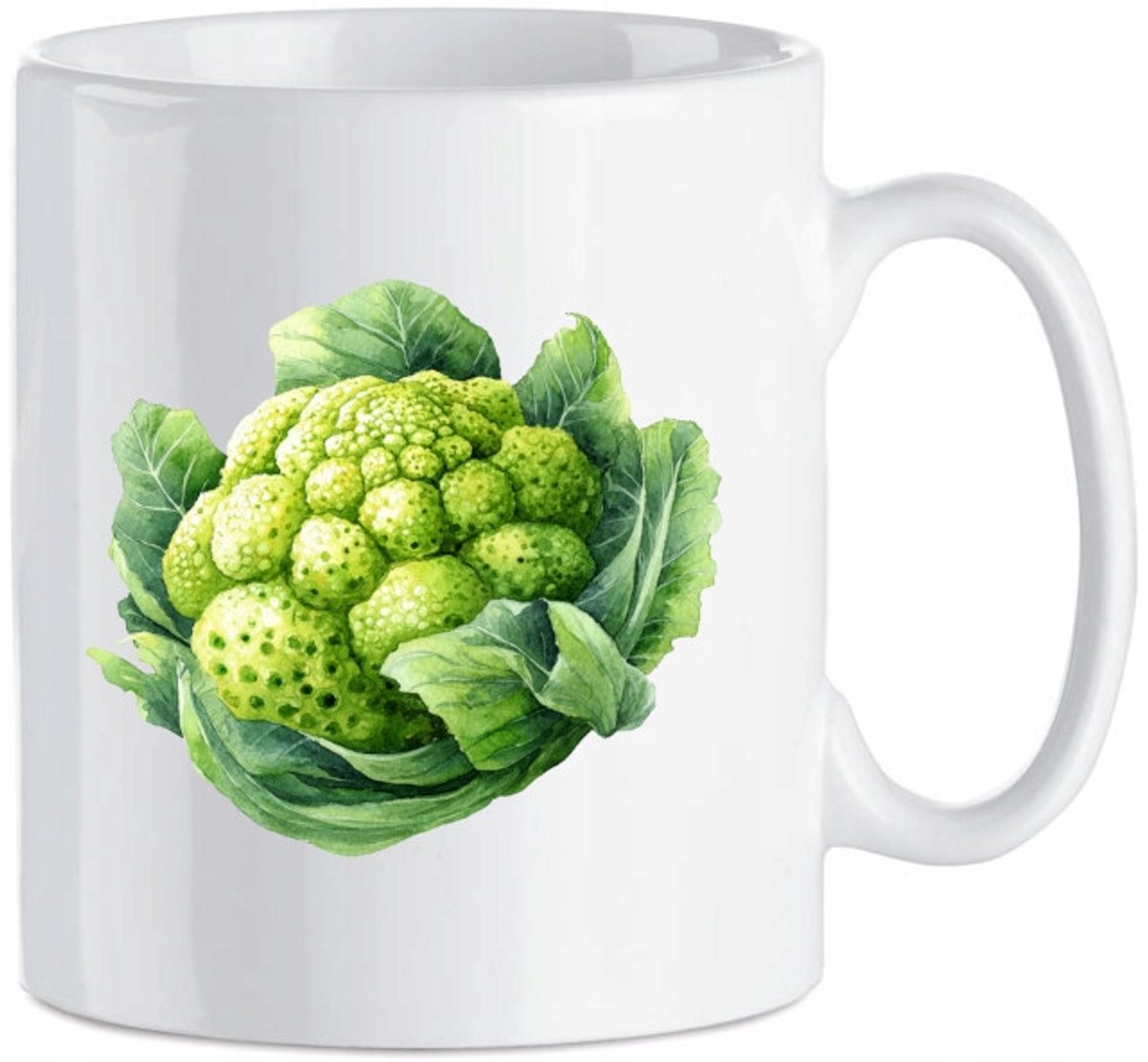Keramiek Mok met Bloemkool Print - 330ml