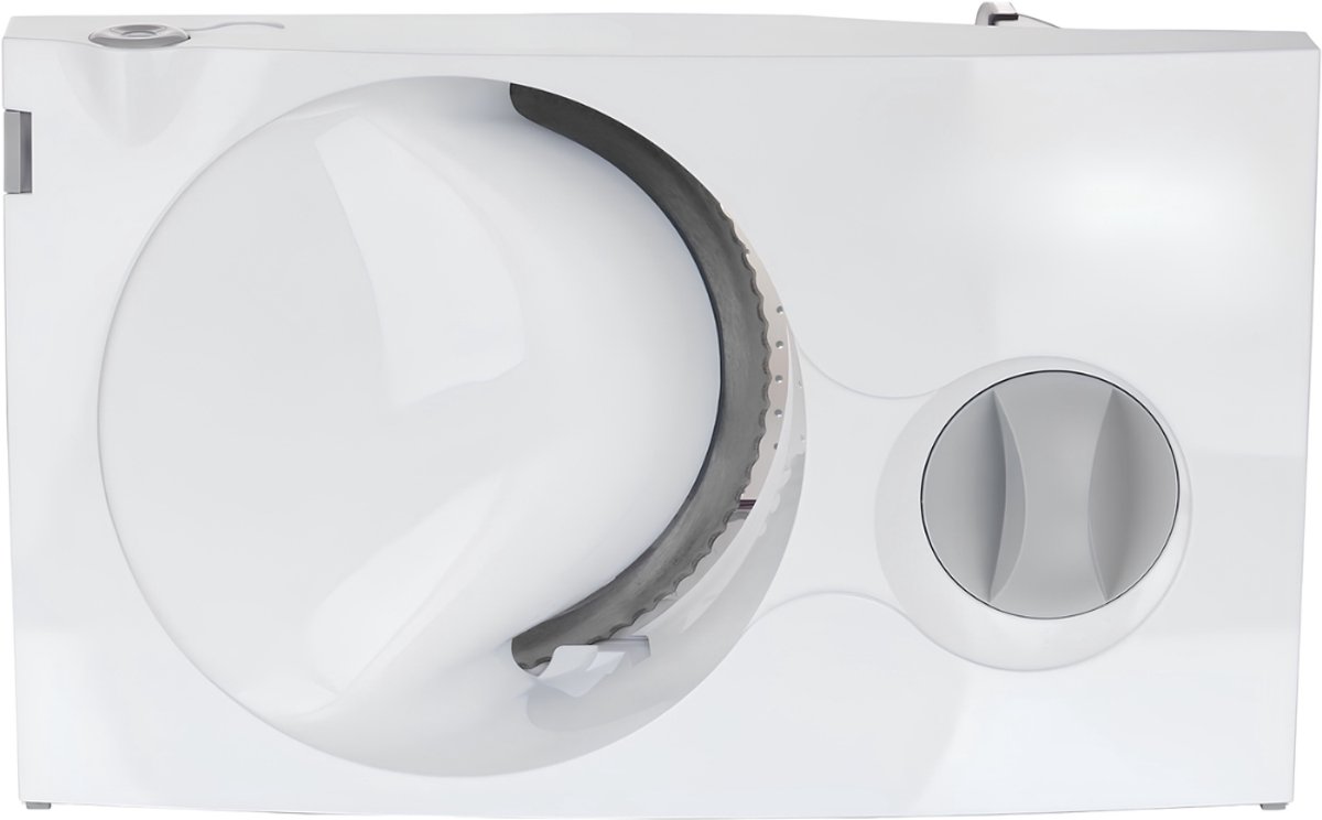 Lìon® Broodsnijmachine - Roestvrijstalen Mes - Universele Snijder - Wit - 33cm x 20cm x 25cm