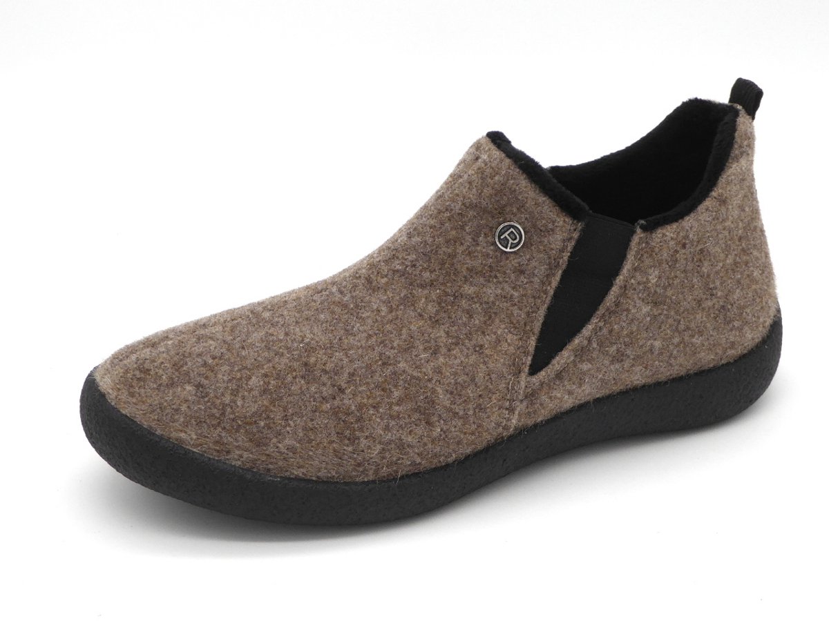 Rohde Dames Pantoffel Hoog - 2010-17 Donkerbeige - Maat 39