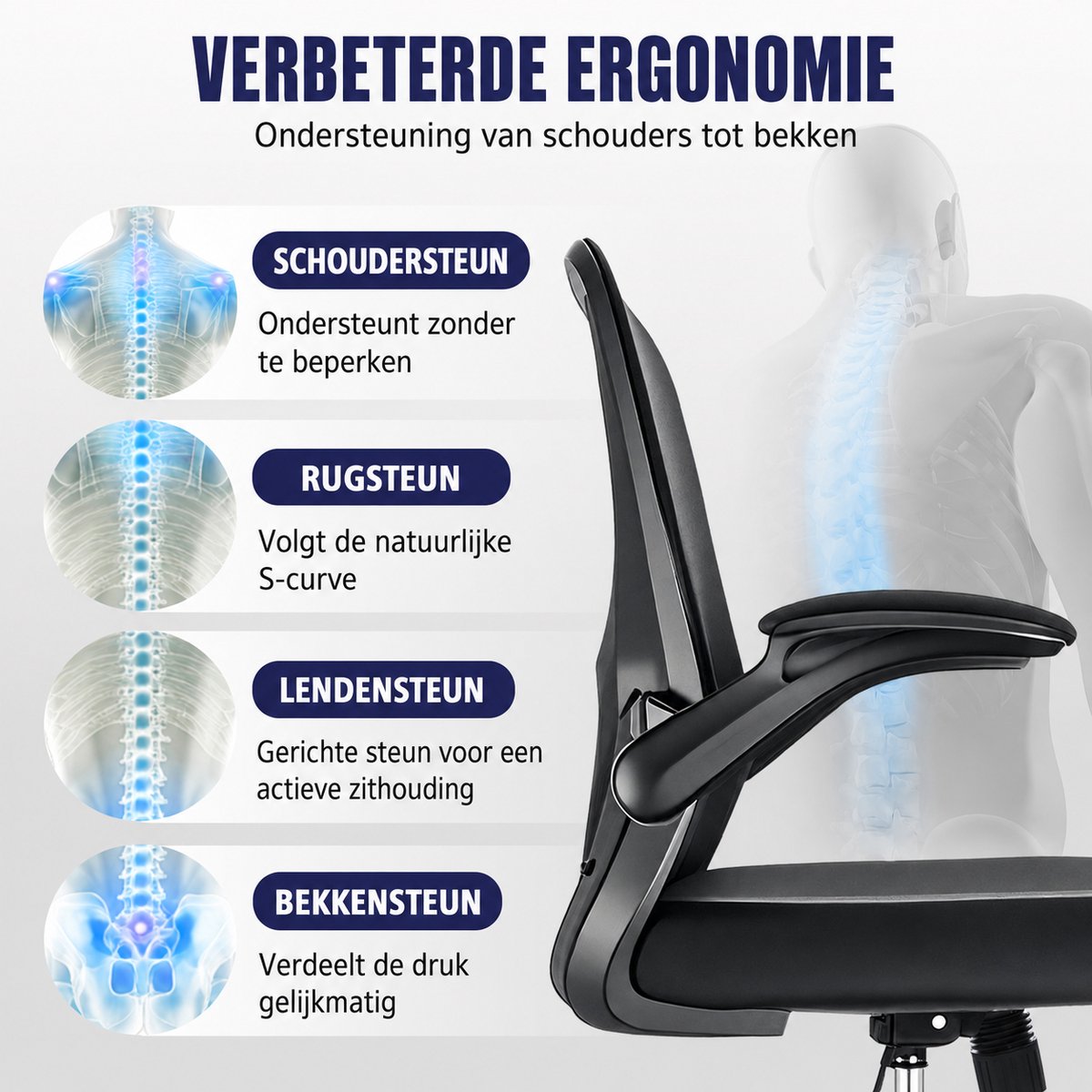 Durrafy Bureaustoel - Ergonomische - afbeelding 2