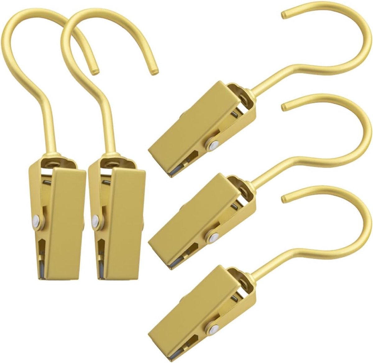 5 stuks- wasknijpers-wasknijpers metaal -wasknijpers groot-wasknijpers roestvrij staal -Droogrek Knijpers -Knijpers-Binnen en Buiten-Strandlaken Knijpers - Badlaken Clips -Voor Handdoeken, Hoed, Jurken,Badhanddoek-Winddicht-Anti Slip-goud-Met haken