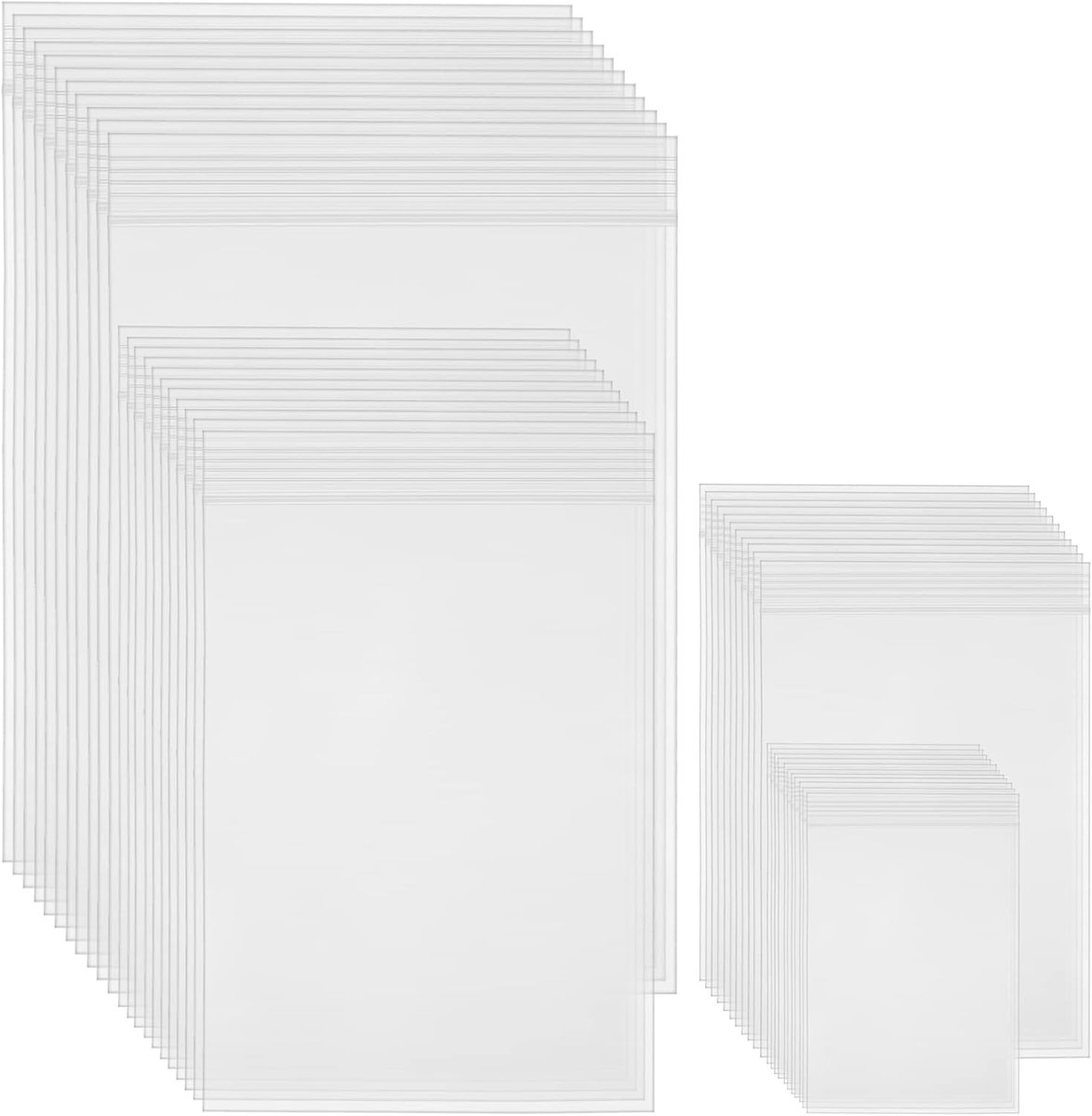 Afsluitbare Plastic Sluitzakken - Transparant - 4 x 6 cm - Hersluitbare Opbergzakjes - Voor Keukenopslag en Sieraden