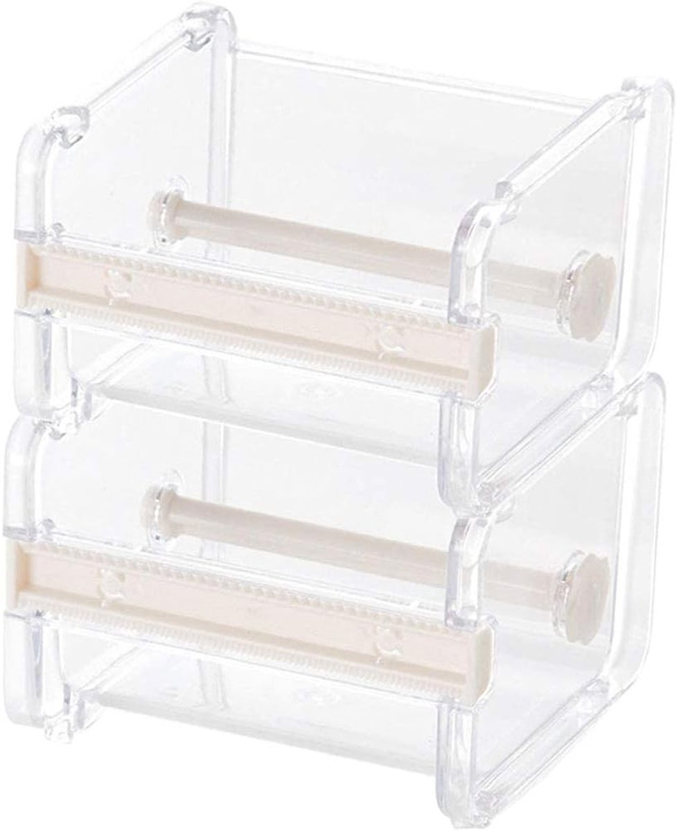 Transparante Tape Dispenser Snijder Acryl Rolhouder Organizer voor Kantoor en Thuis