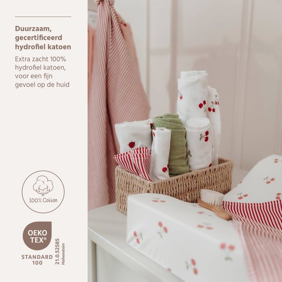 Meyco Hydrofiele Monddoekjes - 3 Stuks - 30 x 30 cm - Girly Garden van Meyco — afbeelding 2