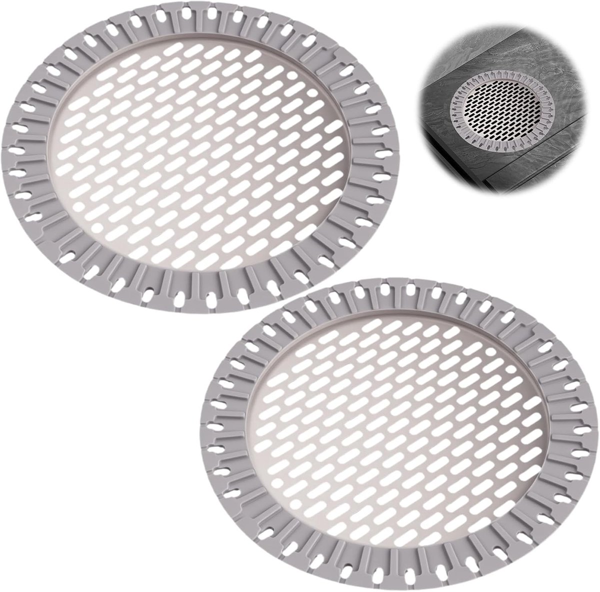 Haarvanger Douche - Afvoerzeef Keuken - Verstopping Voorkomen - Roestvrij Staal - 12.7 cm Diameter - Zilver