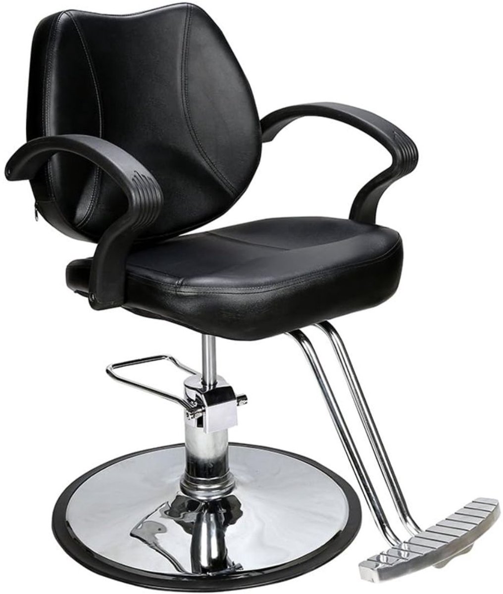 LNMsolutions® Kappersstoel - Kapperstoel - Kappersstoel met Voetsteun - Zwart - 70cm x 62cm x 90cm