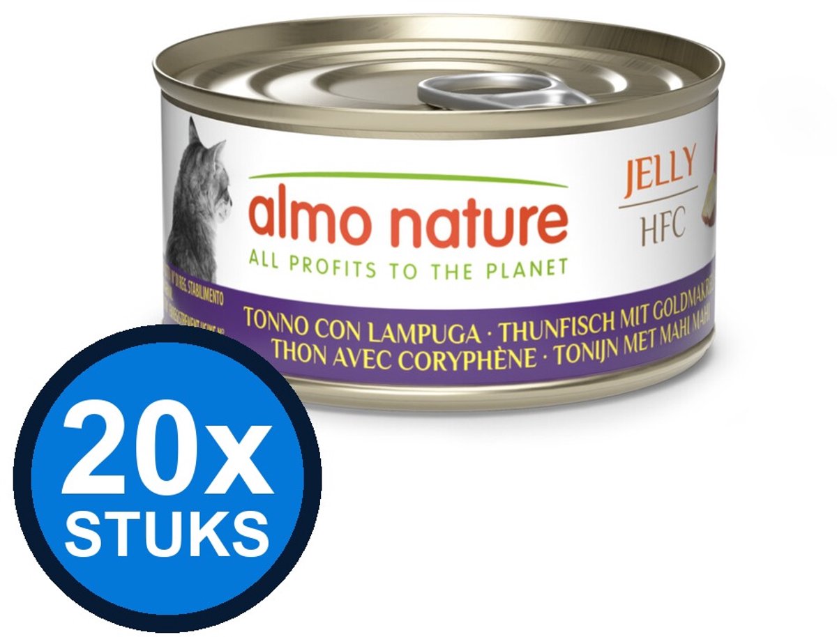 20x Almo Nature HFC cat blik jelly tonijn&mahi mahi 70gr