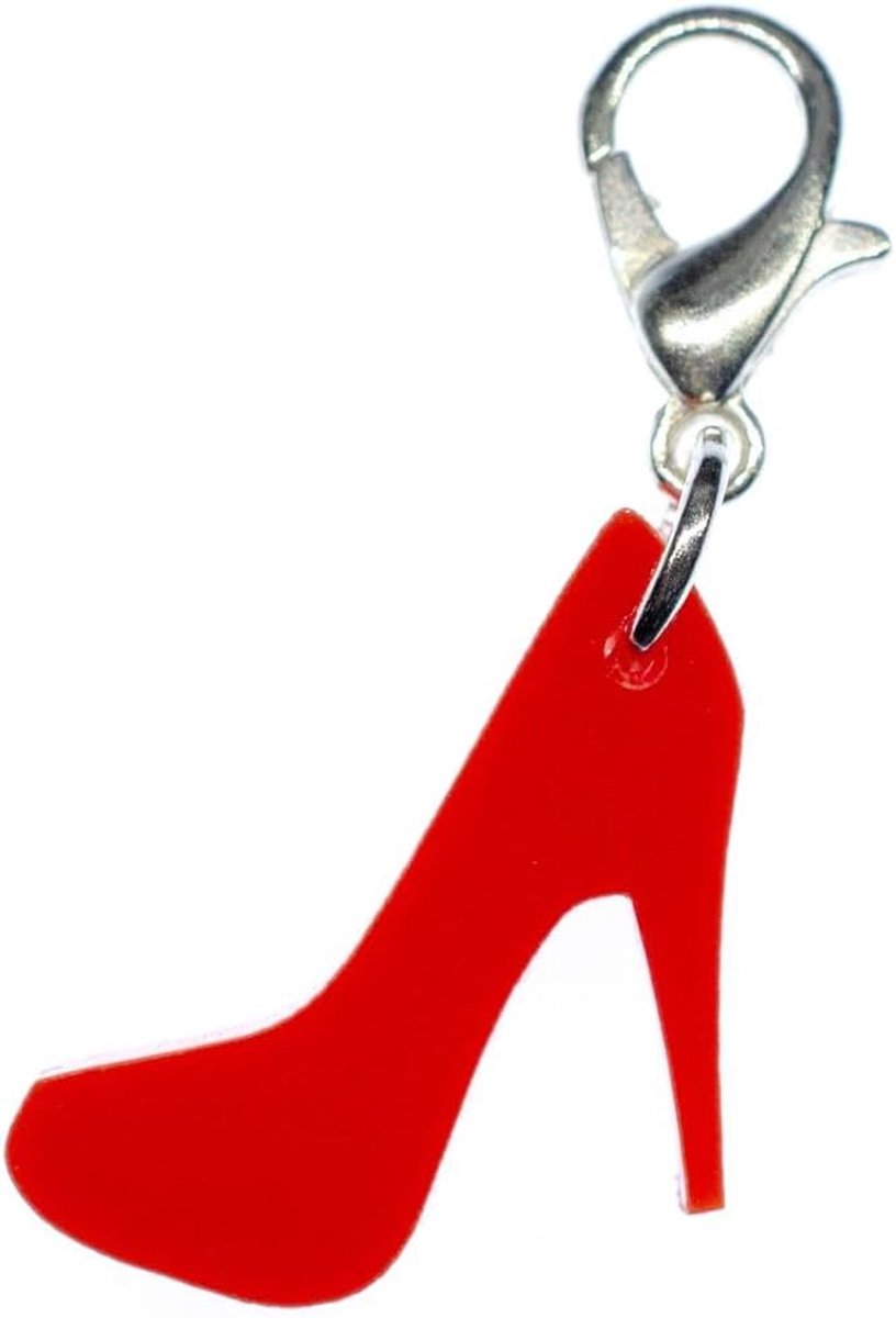 Pumps Charm Hanger Bedelarmband Highheels Damesschoen Rood acrylglas