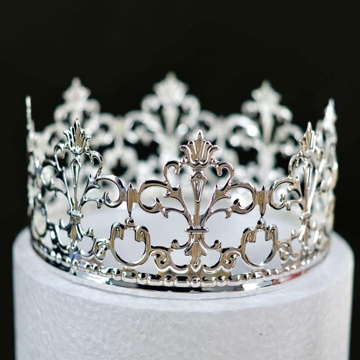 Prinses kroon taarttopper decoratie voor jongens en meisjes, taartdecoraties voor bruiloften, zilver