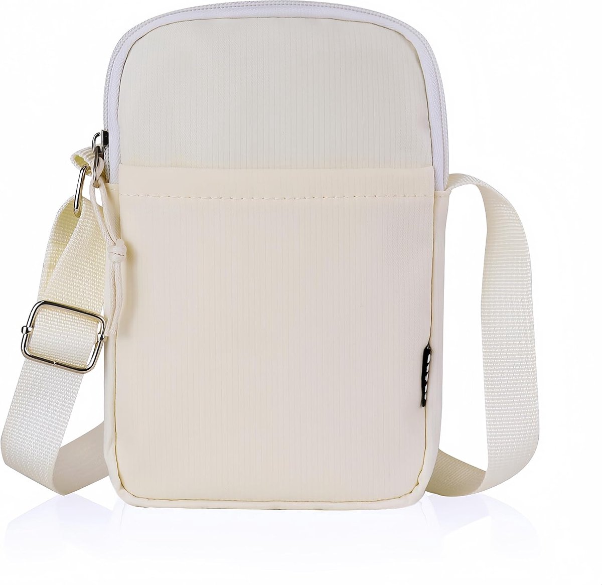 Schoudertas, lichte canvas herentas, mobiele telefoontas, portemonnee met verstelbare nylon riem, modieuze mini-crossbody tas, telefoontas, kleine schoudertas voor dames en heren